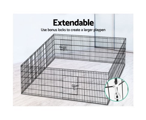 Pet Playpen Dog Playpen 30" 8 Panel Puppy Exercise Cage Enclosure Fence