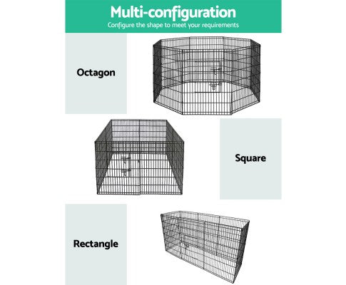 Pet Dog Playpen 36" 8 Panel Puppy Exercise Cage Enclosure Fence