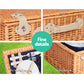 4 Person Picnic Basket Wicker Set Baskets Outdoor Insulated Blanket Navy