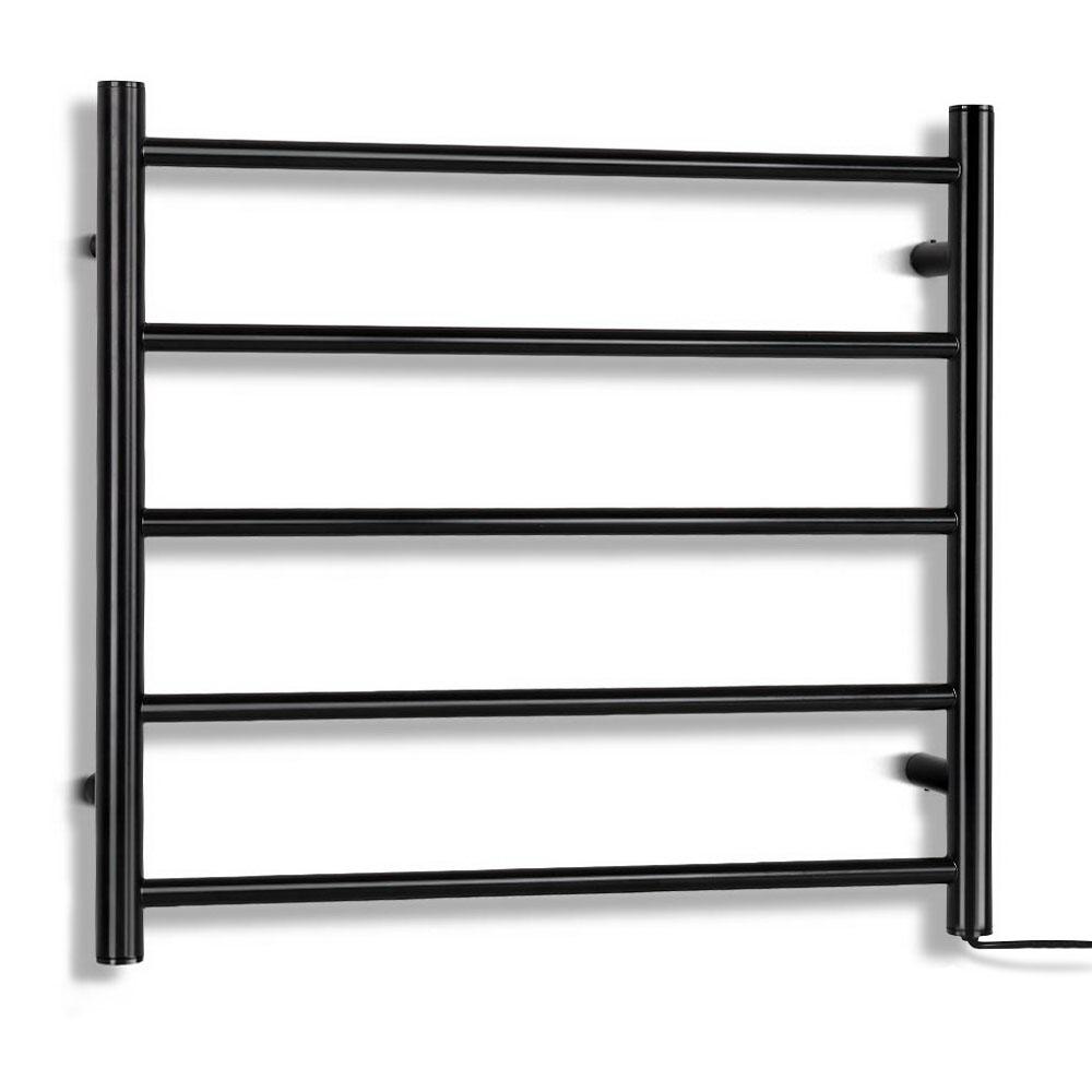 Electric Heated Towel Rail Rack 5 Bars Wall Mounted Clothes Dry Warmer