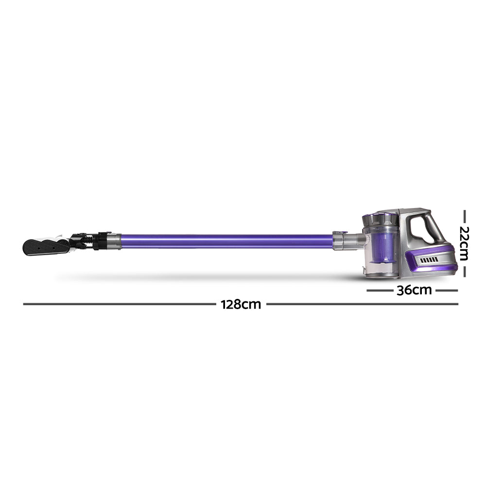 Devanti Stick Vacuum Cleaner Cordless Roller Brush 150W Purple