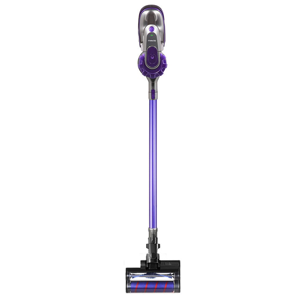 150W Stick Handstick Handheld Cordless Vacuum Cleaner 2-Speed with Headlight Purple