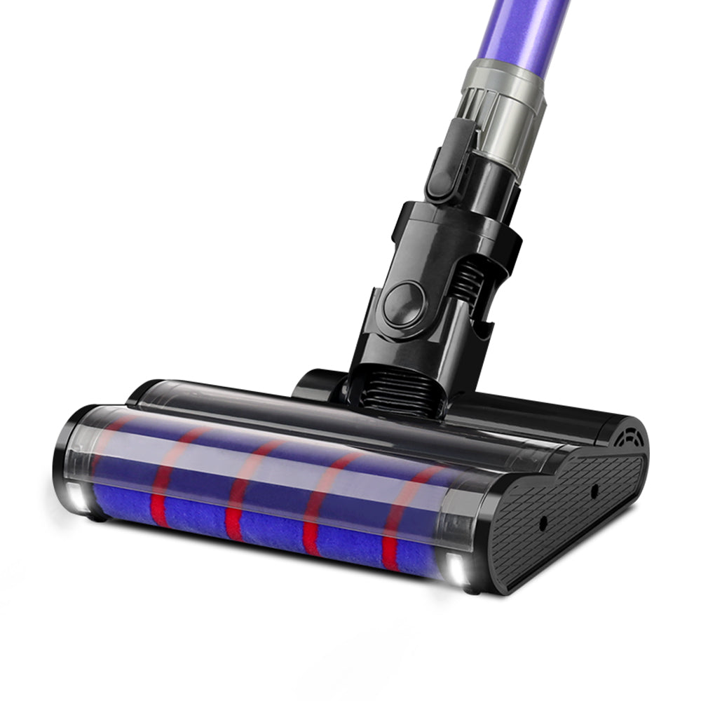 150W Stick Handstick Handheld Cordless Vacuum Cleaner 2-Speed with Headlight Purple