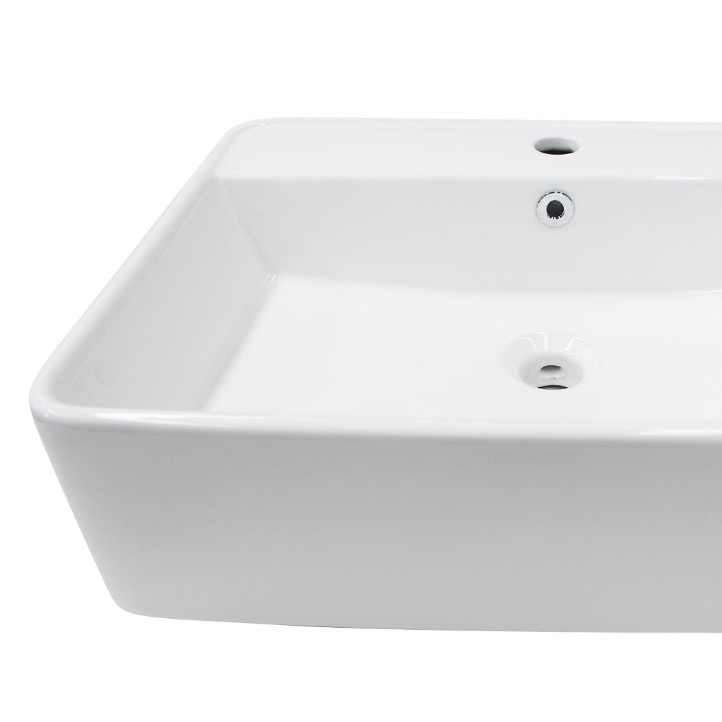 58.5cm x 45cm Ceramic Basin Bathroom Wash Counter Top Hand Wash Bowl Sink Vanity Above Basins
