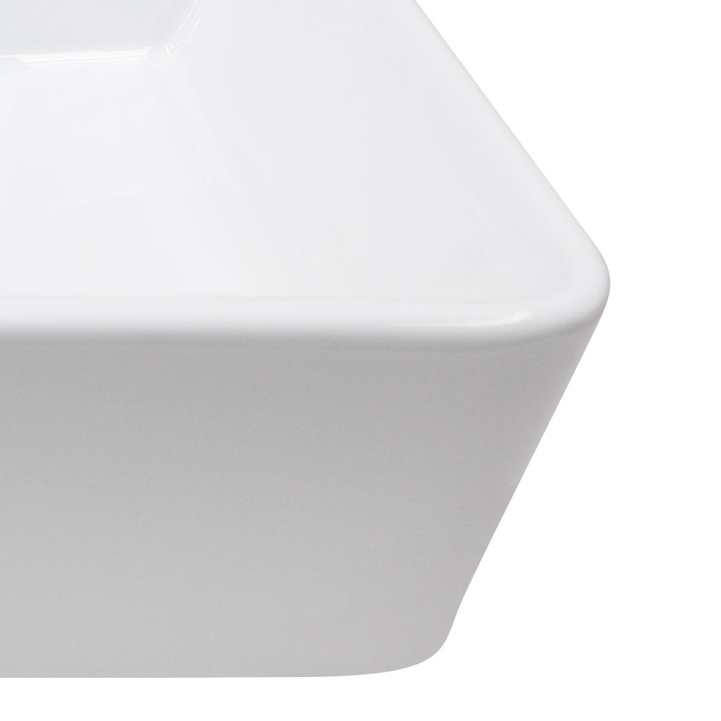 58.5cm x 45cm Ceramic Basin Bathroom Wash Counter Top Hand Wash Bowl Sink Vanity Above Basins