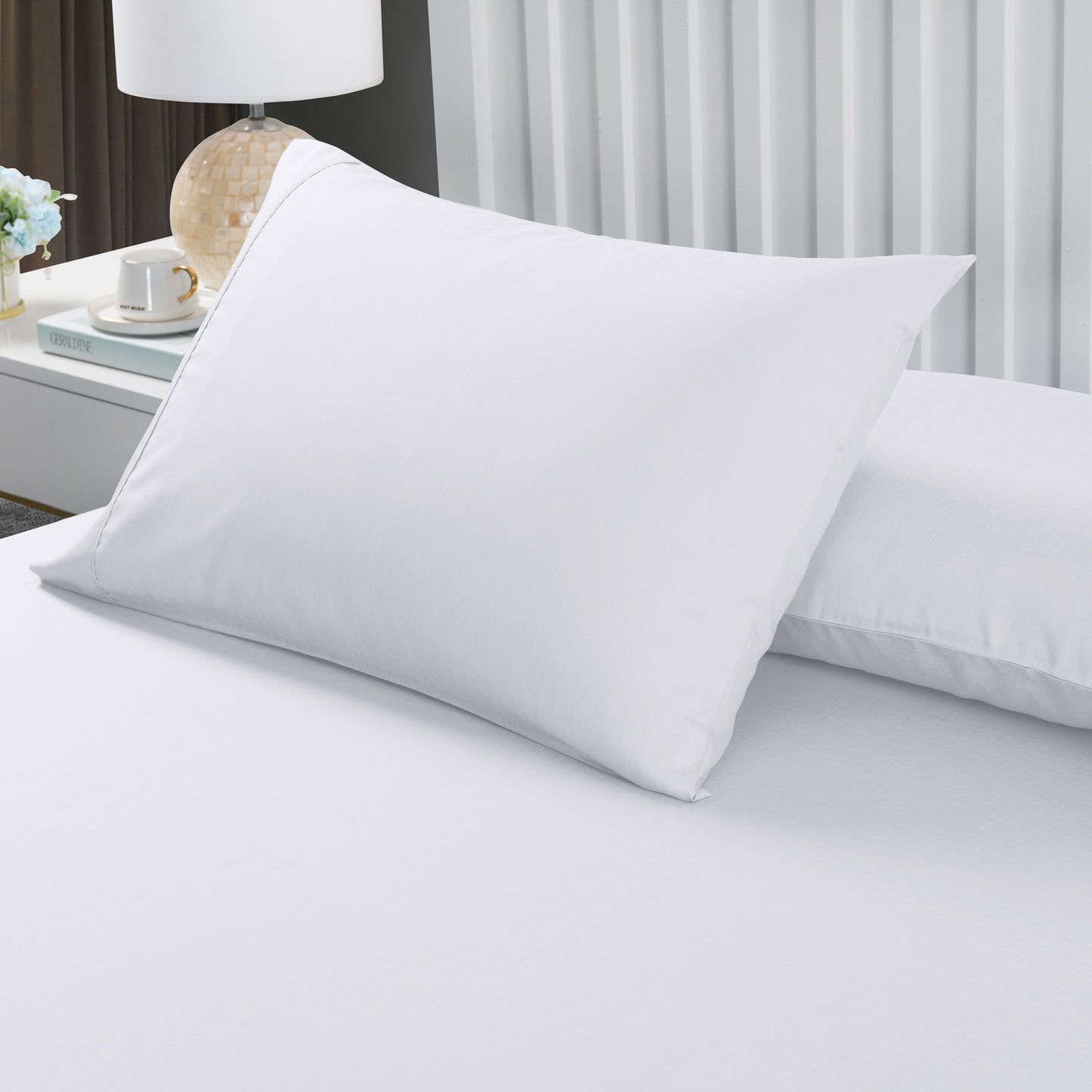 Queen Royal Comfort Bamboo Cooling 2000TC 3-Piece Combo Set - White
