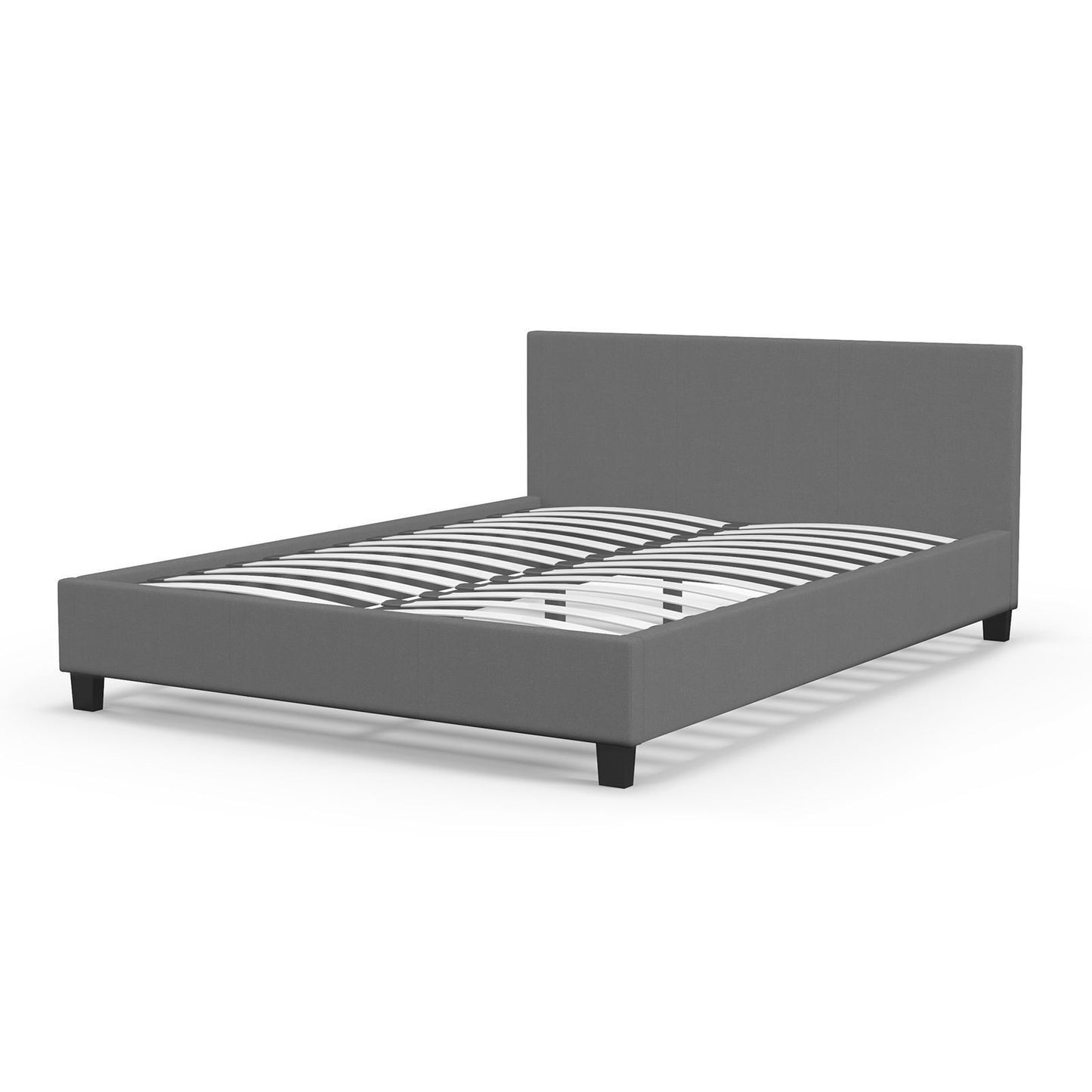 Sienna Luxury Bed with Headboard - Grey King Single