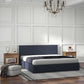 Sienna Luxury Bed with Headboard - Charcoal Double