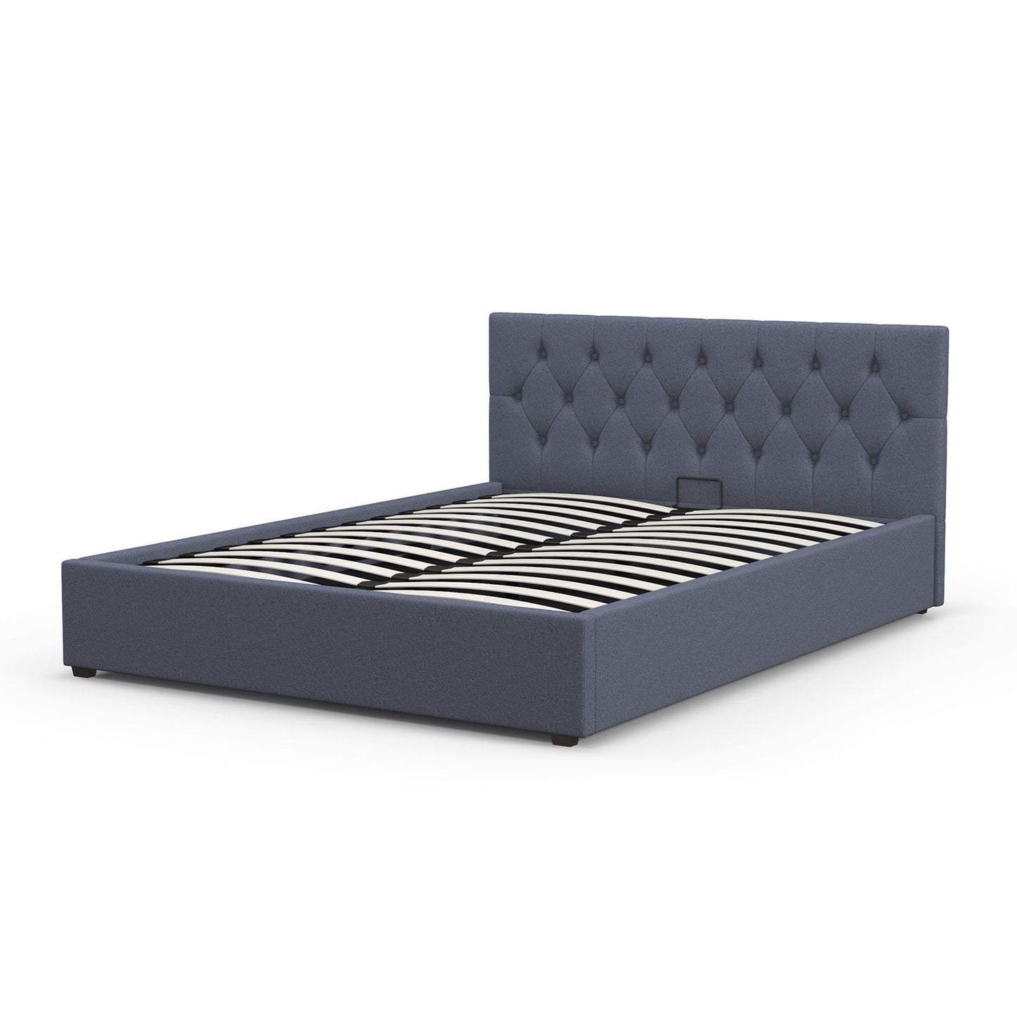 Celle Bed Frame Base Gas Lift with Headboard - Charcoal King