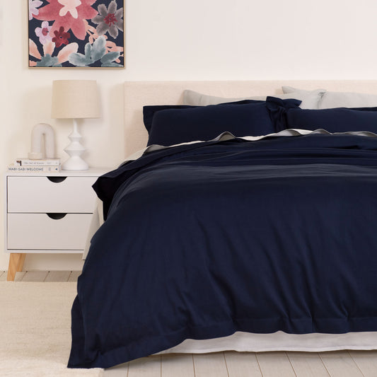 KING 1000TC Bamboo Cotton Quilt Cover Sets - Royal Blue