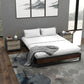 Tiel Metal and Wood Bed Frame Base - Black Single