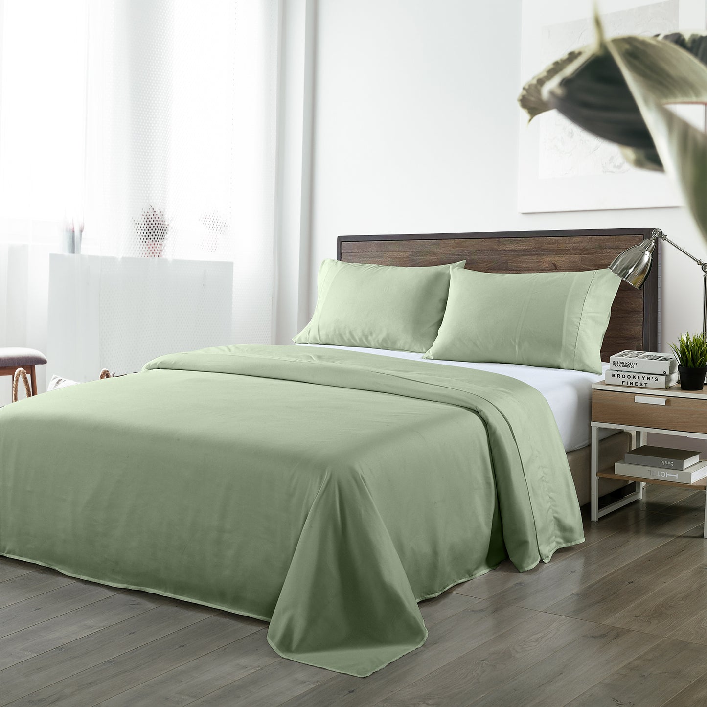 King Royal Comfort Blended Bamboo Sheet Set Sage Green