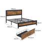 Placid Bed & Mattress Package with 25cm Mattress - Black & Wood Double