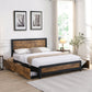 Placid Bed & Mattress Package with 16cm Mattress - Black & Wood Queen