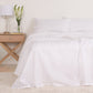Double Kensington 1200TC Cotton Sheet Set Stripe - White
