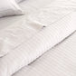 Double Kensington 1200TC Cotton Sheet Set Stripe - White