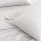 Double Kensington 1200TC Cotton Sheet Set Stripe - White