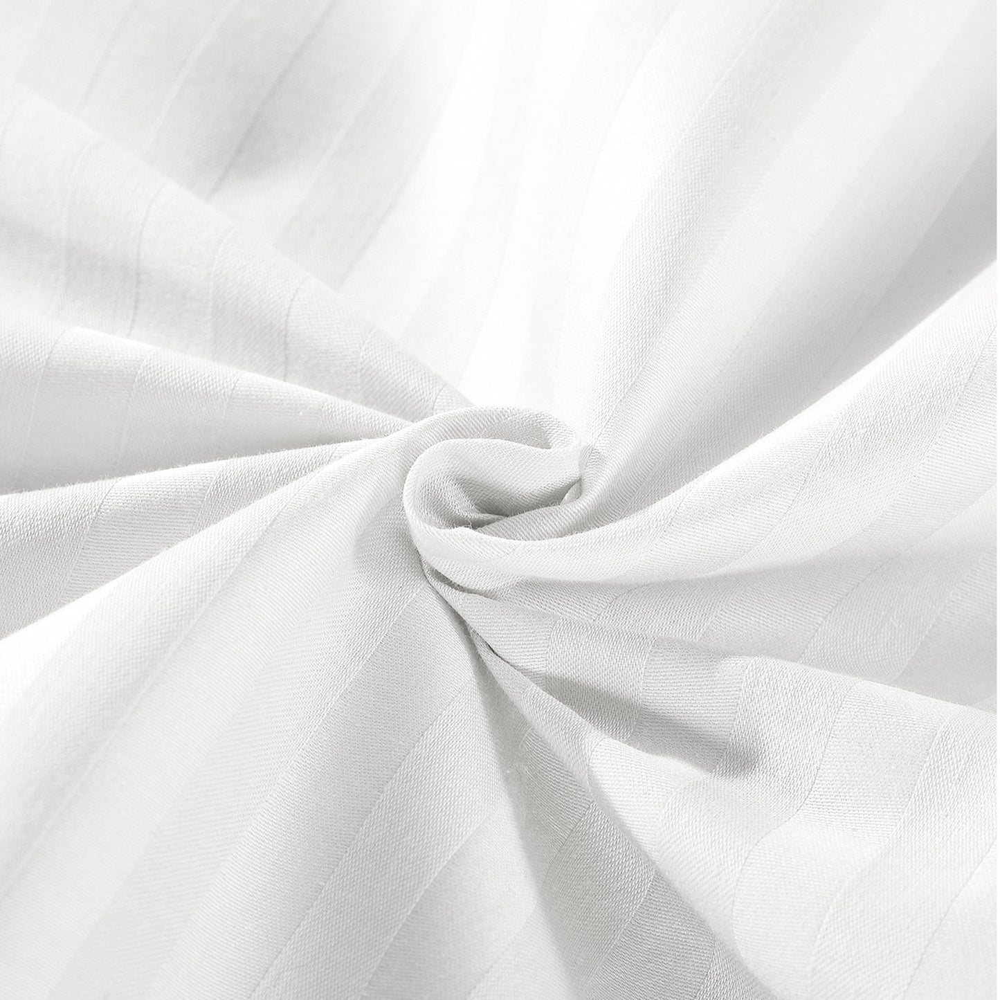 Double Kensington 1200TC Cotton Sheet Set Stripe - White