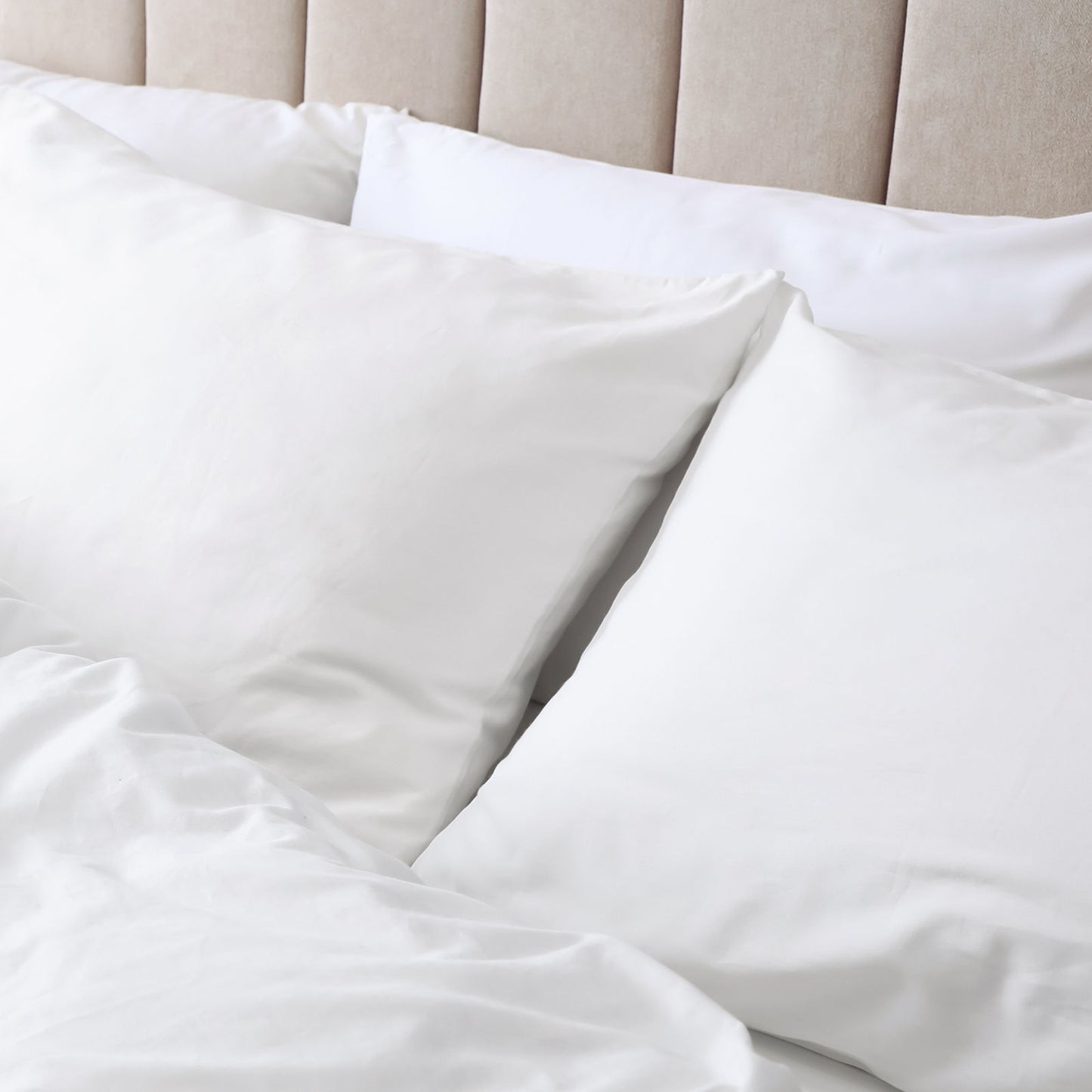 QUEEN 1000TC Cotton Blend Quilt Cover Set - White