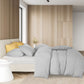KING 1000TC Cotton Blend Quilt Cover Pillowcase Set - Silver