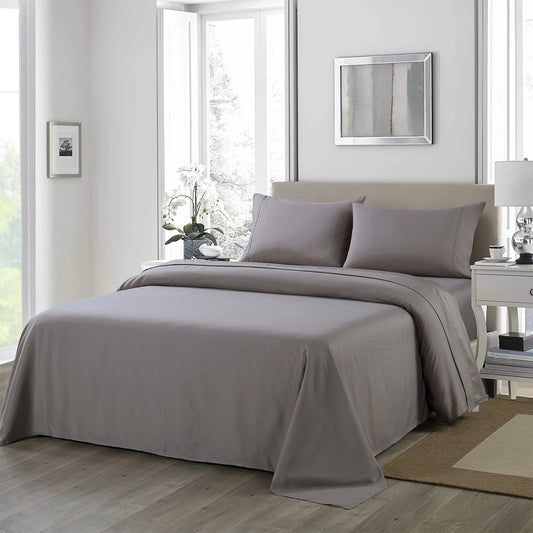 Double Royal Comfort 1200TC Ultrasoft 4-Piece Sheet Set - Charcoal