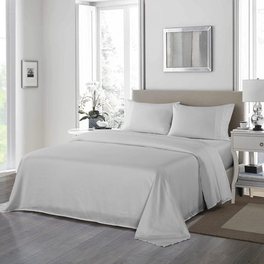 King Royal Comfort 1200TC Ultrasoft 4-Piece Sheet Set - Silver