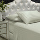 QUEEN 1200 Thread Count Stripe Cotton Blend Quilt Cover Sets - Silver