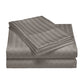 QUEEN 1200TC 3-Piece Damask Stripe Cotton Blend Quilt Cover Sets - Charcoal