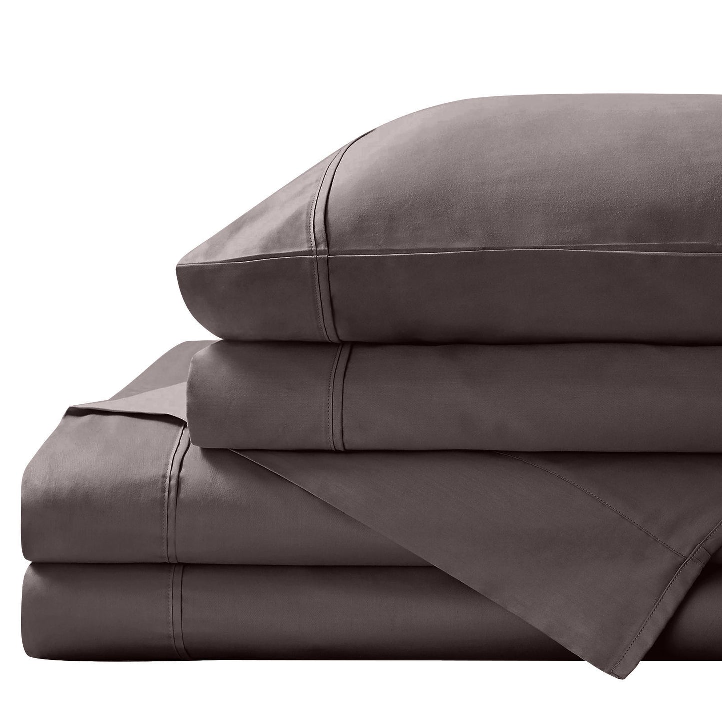 KING 1500TC 4-Piece Cotton Rich Fitted Sheet Sets - Dusk Grey