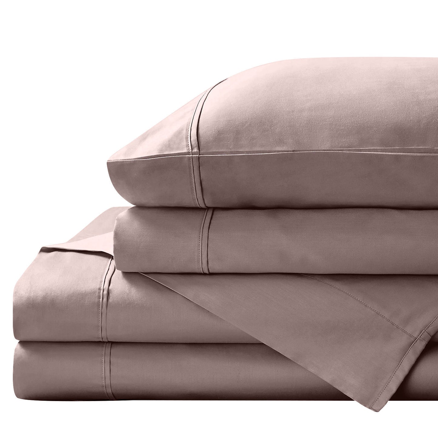 KING 1500TC 4-Piece Cotton Rich Fitted Sheet Sets - Stone
