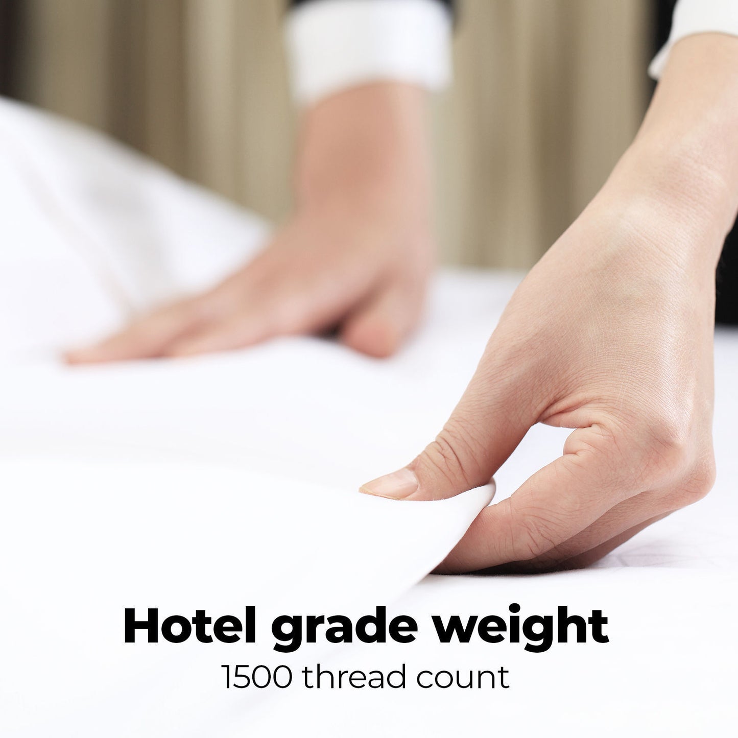 King Royal Comfort 1500TC Cotton Rich Fitted 4pc Sheet Sets Stone