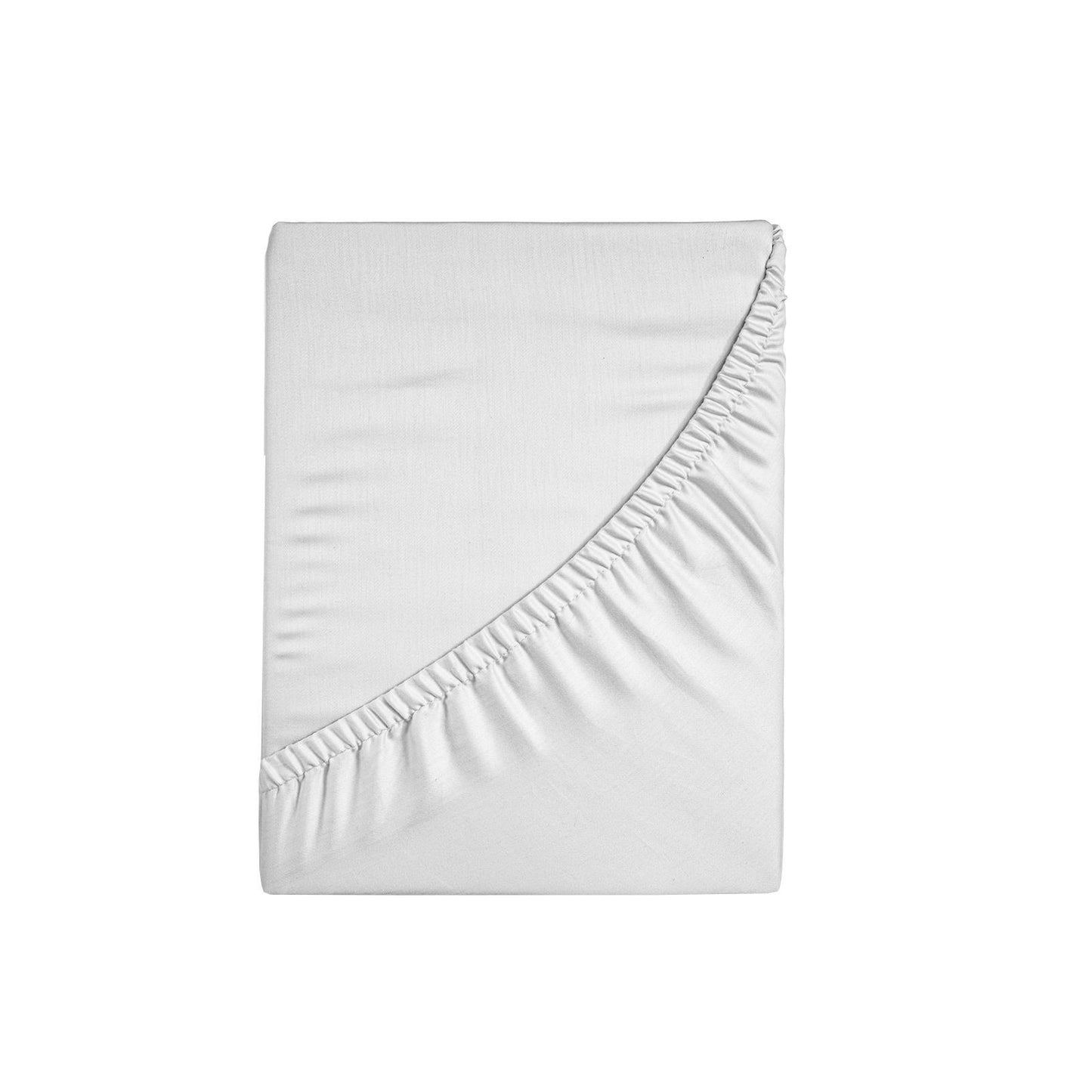 DOUBLE 1500TC 3-Piece Cotton Rich Fitted Sheet Sets - White