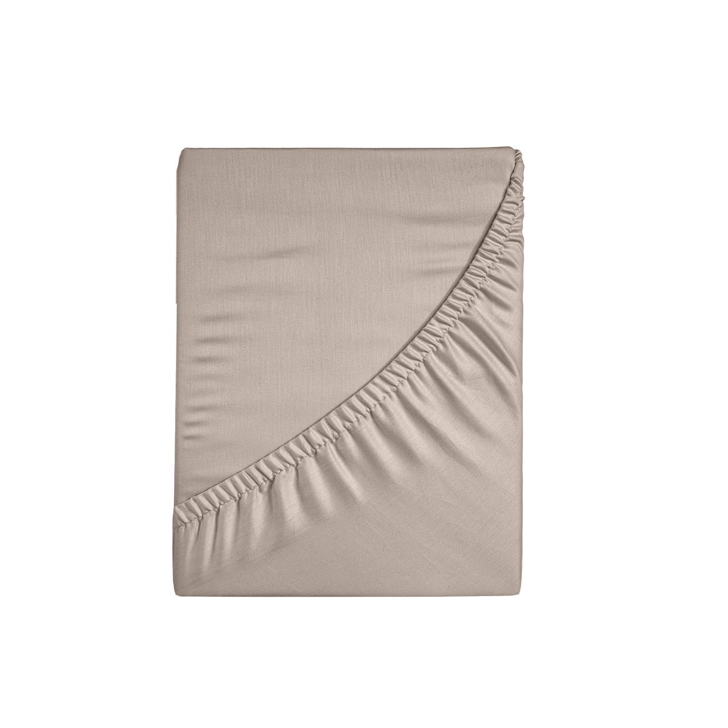 DOUBLE 1500TC 3-Piece Cotton Rich Fitted Sheet Sets - Stone