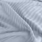 KING 1200 Thread Count Stripe Cotton Blend Quilt Cover Sets - Blue Fog
