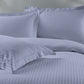 QUEEN 1200TC 3-Piece Damask Stripe Cotton Blend Quilt Cover Sets - Blue