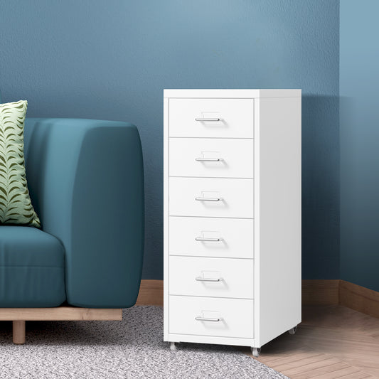Levede 6 Drawer Office Cabinet Drawers White