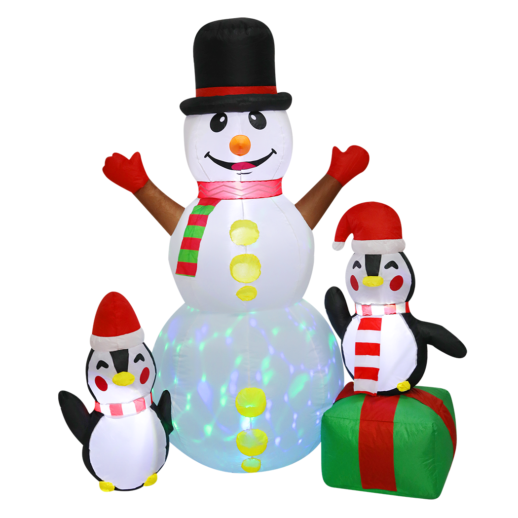 Snowman LED Christmas Inflatable Lights - 1.8M