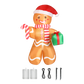 Gingerbread Man Christmas Inflatable Outdoor - 2.5M