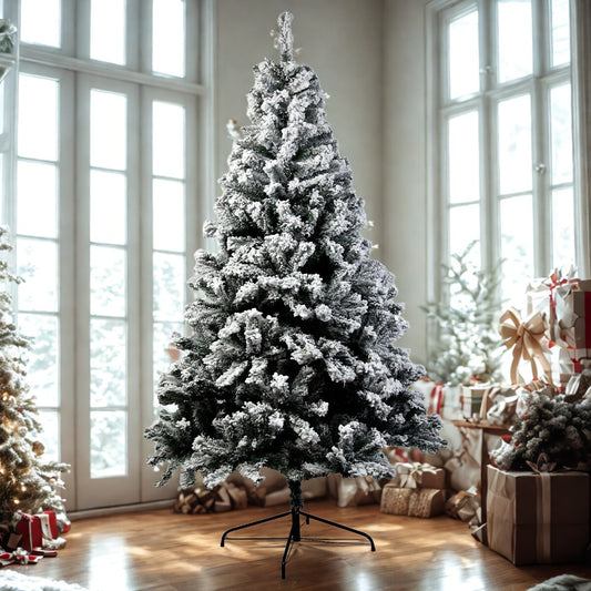 7ft 2.1m 1200 Tips Snow-Tipped Artificial Christmas Tree