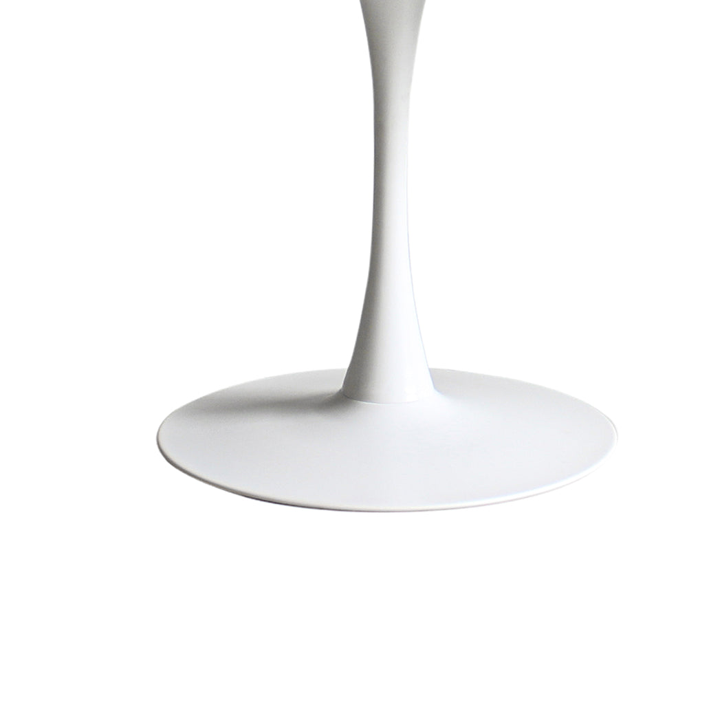 Dining Table Kitchen 6 Person Marble Tulip Round Metal Base 120cm