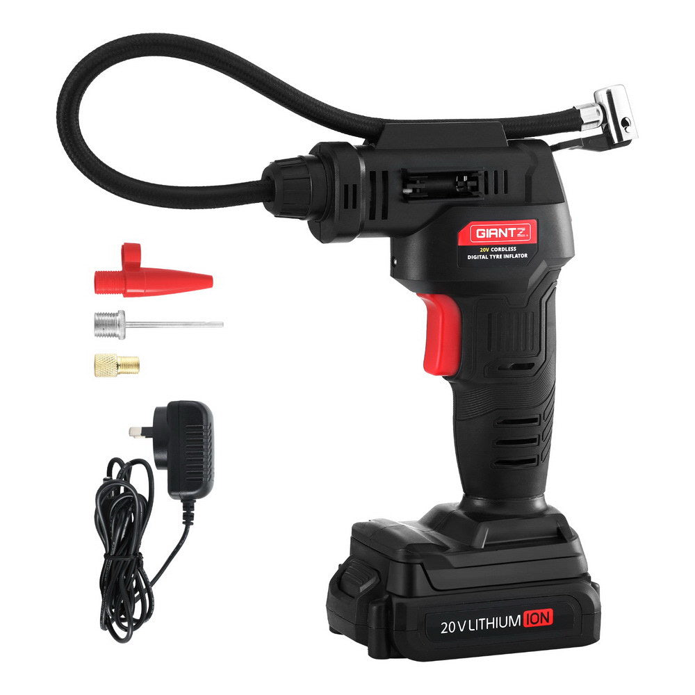 Cordless Tyre Inflator Portable Air Compressor Pump 20V 120PSI Digital LED
