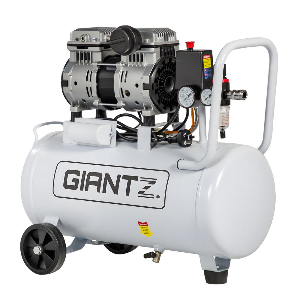 30L Air Compressor Quiet 0.75HP Oil-Free Portable Tyre Inflator 40L/Min