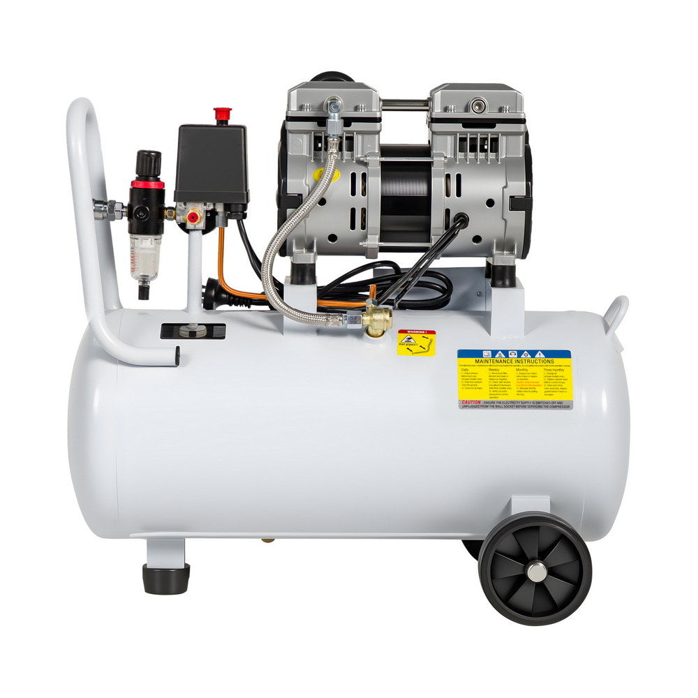 30L Air Compressor Quiet 0.75HP Oil-Free Portable Tyre Inflator 40L/Min