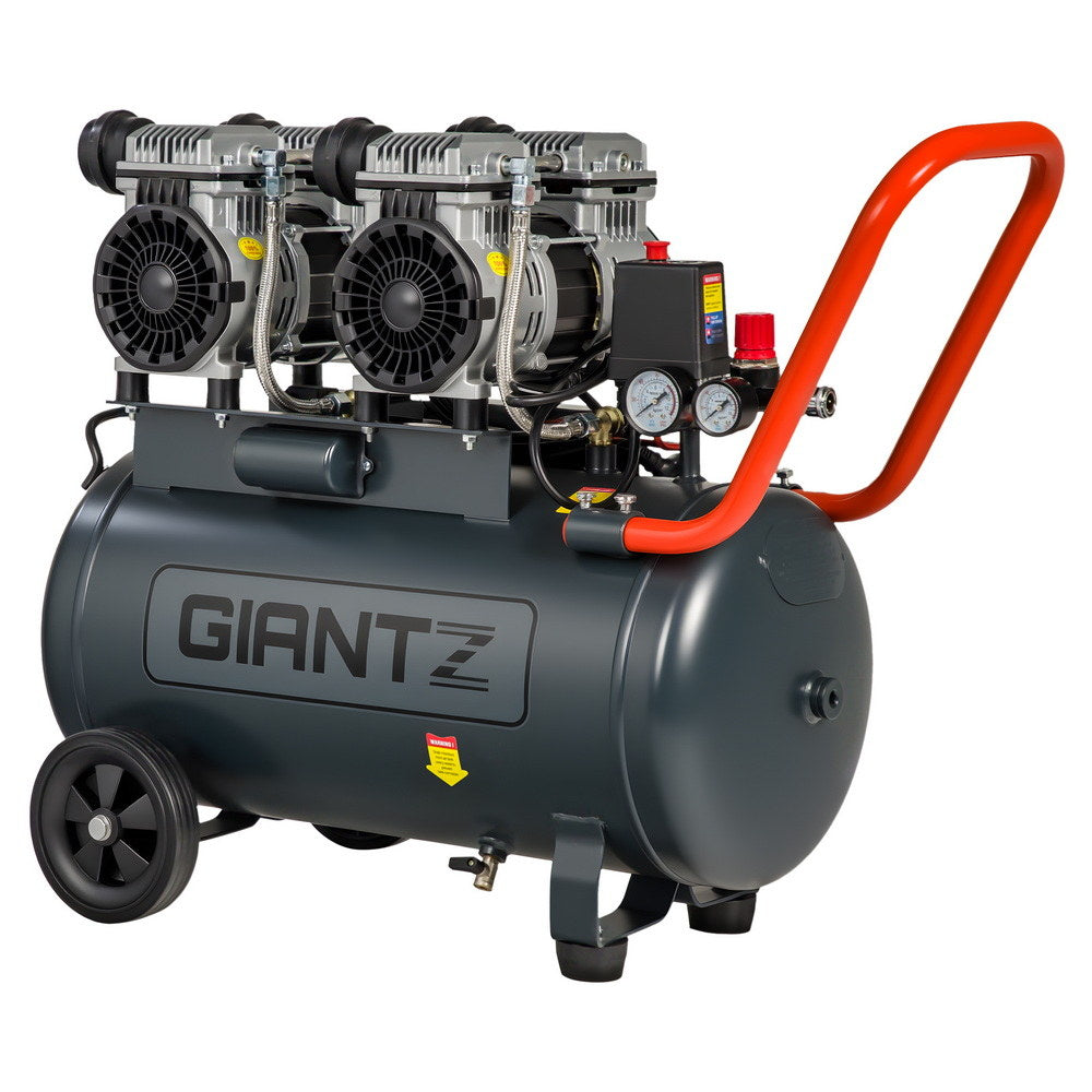 50L Air Compressor Quiet 3.0HP Oil-Free Portable Tyre Inflator 200L/Min