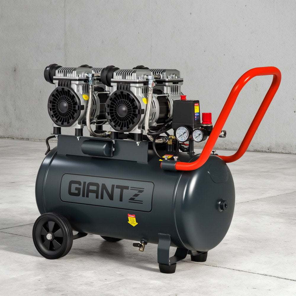 50L Air Compressor Quiet 3.0HP Oil-Free Portable Tyre Inflator 200L/Min
