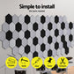 Acoustic Foam 12pcs 35x30x0.9cm Soundproof Absorption Panel Adhesive White