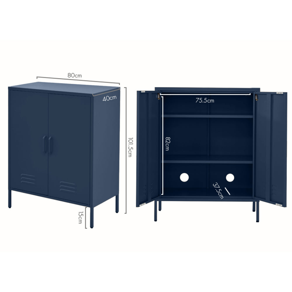 Ansel Metal Buffet Sideboard Cabinet - Blue