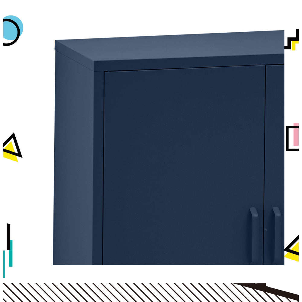 Ansel Metal Buffet Sideboard Cabinet - Blue