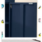 Ansel Metal Buffet Sideboard Cabinet - Blue