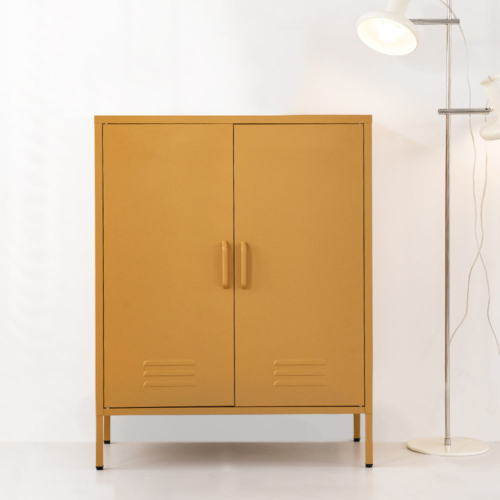 Ansel Buffet Sideboard Metal Cabinet - Yellow